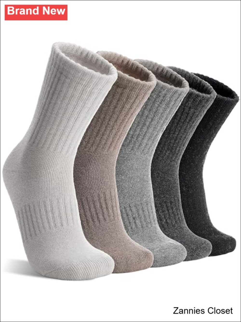 ✨ Merino Wool Blend Hiking Socks 5 Pairs Women Warm Winter Thick Thermal Crew
